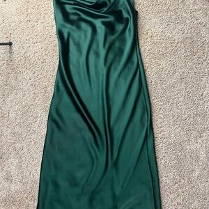 Petal & Pup Green Midi Slip Dress Cowl Neck